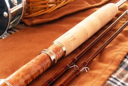 La caña en la pesca con mosca