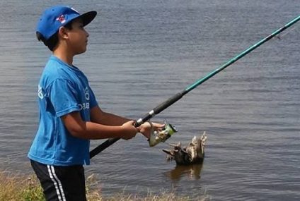 Pesca infantil en Goya
