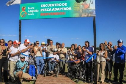 Se realizó una jornada de pesca adaptada en la Costanera Este de Santa Fe