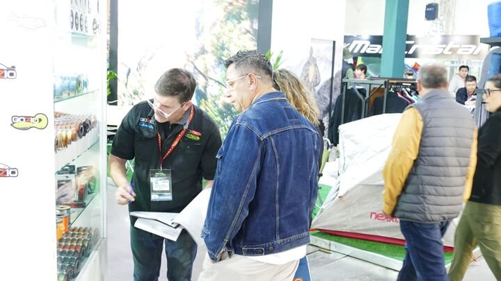 El stand de Tech Tackle en la 25° Expo Aicacyp Aire Libre