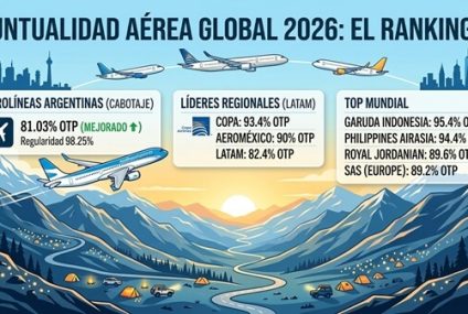 Ranking de puntualidad aérea: Las aerolíneas que eligen los argentinos bajo la lupa global Ranking de puntualidad aérea: Las aerolíneas que eligen los argentinos bajo la lupa global